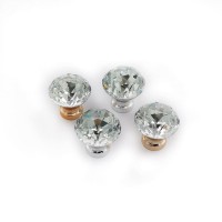 Kitchen Furniture Cabinet Door Handle Knob Made Of Plastic Crystal Glass