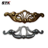 Nickle Plating Zinc Alloy Flower Design Outdoor Handles Door Decoration (STK-ZDC-200)